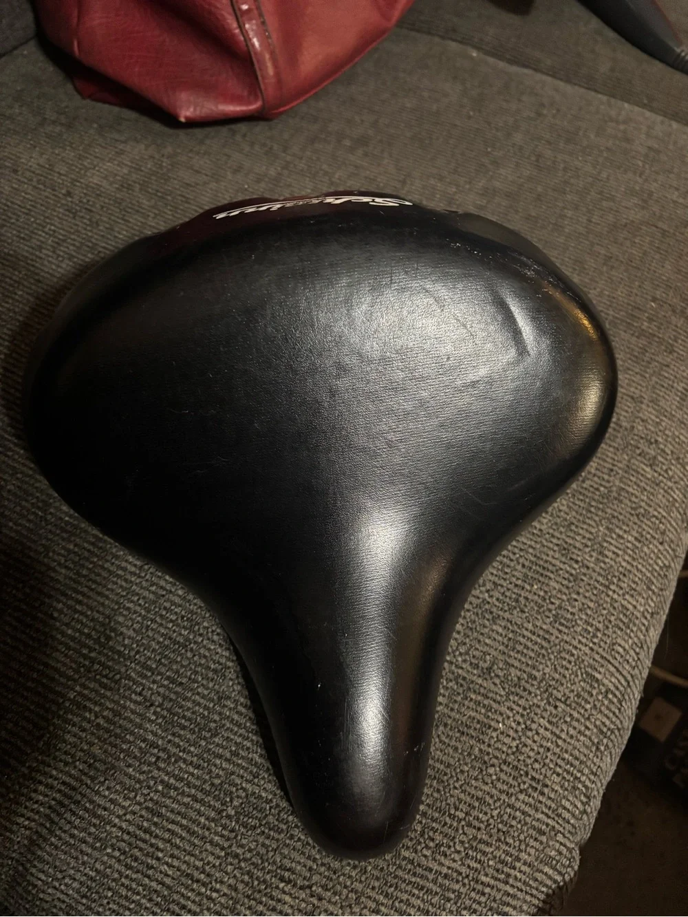 Vintage Black Bicycle Saddle with dual Coil Spring Suspension